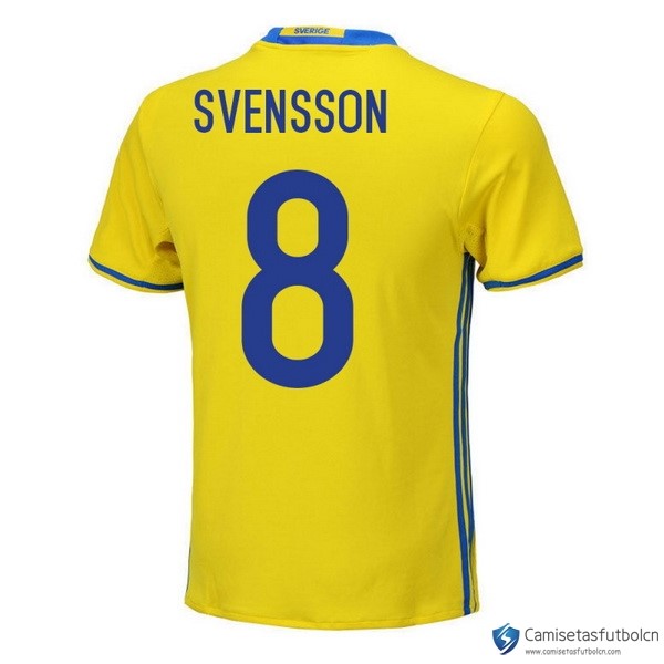 Camiseta Seleccion Sweden Primera equipo Svensson 2018 Amarillo